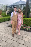 I absolutely fell in love with this dress when I wore it to my friend's wedding. It was Cocktail formal attire, so I was very confused on what to wear and felt this fit the description perfectly for her garden type wedding. I am usually a large, but the size indicator told me to buy a medium. Be sure to order your regular size bc I would've been more comfortable in a L. - Sarah J.