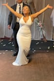 This dress fit like a glove the moment I put it on. I knew right away this would be perfect for my lowkey, not super fancy wedding- and it was!! Other than it needing to be hemmed, which is a given because I'm short, it fits perfectly! Highly recommend! - Alessandra B.
