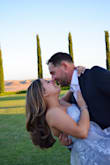 The dress was beautiful. I ordered it for my engagement shoot. It was short enough where I didn't need to hem it and I'm 5". It was a little tight but not terrible for a smaller bust. - Morgan C.