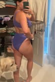 The fabric is thick enough to make you feel secure and like everything is in place. As a mom, I feel like I can look cute and still chase my kids on the beach. The cut is flattering for a large chest, and the bottoms are amazing as well! I need this in more colors. - Julia R.