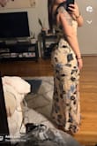 I'm 5'9, 160lbs, fits perfectly! A very flattering dress. It hangs right by the ankle, accentuates my curves without feeling restricted, and is affordable. The shoulder accent is my favorite. Gorgeous dress! - Marissa G.