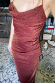 This dress is my favorite dress to wear! It is so soft and drapes on my body perfectly. This is perfect for any wedding or upscale event. Overall, very comfy, sexy, and I will recommend this dress to anyone. 10/10. - Emma P.