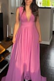 I was a little hesitant because buying online is always tricky, however, I was surprised as this dress was like if it was tailored for me! I love the material and the look! I do have to admit that the dress doesn't fit as it fits the model as I have a very short torso, despite this, it looks amazing! I totally recommend it. - Natalia S.