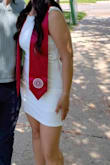 LOVED this dress! It hugged in all the right places with a cute deep back! It really is the best graduation dress! - Allena L.