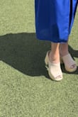 I loved these shoes! They are pretty tall and I was nervous about walking in them but they ended up being perfect. They are pretty comfortable because of the elastic. They made a statement and were so unique. I got so many compliments. - Zara P.