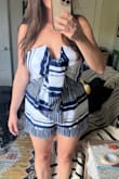 Looks great on the bust and fits perfect everywhere else. The material is quality. Exactly as described. A little short - but it's summer! - Sandi K.