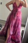 The dress is beautiful and perfect for wedding guest. Lulu suggested that I'm a small but I have to return and get a medium. Return is very easy. The waist fit perfect but I have to adjust the length because it's long. Would recommend! - Jamille M.