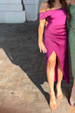 Great wedding guest dress! Form fitting, but also very forgiving! Loved the color. - Kirsten M.