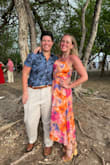 Dress was perfect for a wedding in Costa Rica! The colors were gorgeous and despite the 100 degree weather I wasn't overheated or uncomfortable in it (and no sweat marks!). Falls perfectly over the belly area. Loved it. - Keri B.