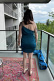 This dress fit nicely, but I was trying it for an art gallery wedding. The fabric comes off a bit cleap, and with the length, it reminds me more of a 20-something going out dress, rather than a chic gallery wedding dress. It's cute, fits well, and is flattering. Just not wedding appropriate. - Brittany R.