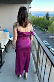 I liked the fit and color of this dress, but went with the green/deeper color instead. This is my favorite color, but I found the pink fabric to look cheaper. In the deep green, it did not look cheap. - Brittany R.