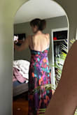 Beautiful dress! Runs small! I usually wear a small and had to return for a medium. The dress is very fitted around the rib cage. I'm large-chested and it fit my boobs just tight at the rib cage. Also with sizing up it's more of a maxi than a midi on me but I like the length. - Erin L.