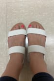 The sandals are pretty cute. I love the woven look. The white is especially cute for summer. The bottoms are very flat and not the most comfortable, but with such a low price I have low expectations. I have two pairs of these (different colors) and they serve their purpose. Wouldn't recommend for walking, but great for wearing to the office. - Tori R.