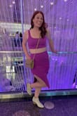 This two piece set is adorable! I purchased it for a night out in Vegas and it was perfect. Several other reviews mention that the purple isn't the same color as shown, but I can confirm that Lulu's fixed the issue. The only issue is that the quality is lacking - the material just isn't great. - Karrina G.