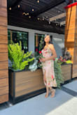 This dress was so comfortable. I usually buy mediums but felt like a small would do more justice not being top-heavy. It fit perfectly and I wore it for Mother's Day. It is my fav silk dress! The colors are beautiful. My shoes are also from Lulus in the picture. - Alexander W.