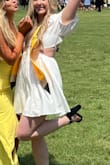 I fell in love with this dress AS SOON as I pulled it out of the box! The material is comfy; I did have to steam it a lot at first but given the type of material it makes sense to. The fit complimented my figure sooo nicely. I would buy this again!! - Victoria G.