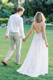 LOVED this dress! It is a bodysuit so the bottom is clear but extremely comfortable and fits perfectly with no alterations needed! A bit long on me but easy to manage. Lace is great quality - highly recommend it! - Alexandra B.