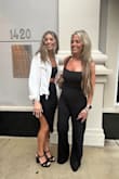 I wore this for Mother's Day dinner and I felt beautiful! I was afraid that the top would be too short and would show too much skin but it was PERFECT! The material is not heavy and has a bit of stretch. I wore it with 7" heels. These pictures were taken after I ate, so I was VERY full! - Sarita M.