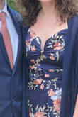 99% of the time when I buy a dress, I have to get it altered. This one blew me away with how perfectly it fit! It wasn't cut too high, and not too low. It was beautiful for a summer outdoor wedding. In terms of fit, it was also very comfortable. Not snug!! I was surprised at how flattering it was. I'm a little overweight right now and it laid perfectly, without showing fat rolls when I sat down or feeling like I was being squeezed. I didn't even need shapewear. BUY IT, LADIES. I'll be breaking this one out again for sure!! - Rachael B.