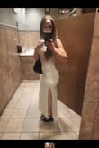 This is my favorite dress. It fits like a glove! It's sexy; you can dress it up or down, with heels or flats! My only complaint is it is very see-through. I had to buy nude seamless undies because you can see every little line under there. But I don't care and wear it all the time. When the other color comes back in stock, I'm buying it! - Christianne C.