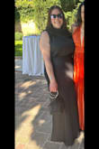 This dress was perfect! It fit perfectly, great length, and quality fabric. Not uncomfortably tight but no major stretch factor to it really. I also could wear a normal bra with it which was just SO nice! Definitely would recommend! - Erin K.