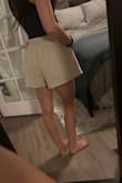 These shorts are super cute - love the material and the pockets - but the elastic band is so tight and digs in. I usually wear a 2 so ordered that size first. Other than the waistband, those fit great. I exchanged for a size 4 and the waistband is still tighter than I'm comfortable with. I have to wear them super high-waisted for them not to dig in, and there's too much fabric in the legs. Sizing is super weird on these ones. - Erin P.