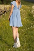 This dress was super cute for my senior pics; the color looked great with the sky and flower field. - Rachael B.