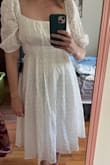 I'm having a casual ceremony in the park and this is the perfect option for me. It hugs me perfectly at the waist and the bodice creates the perfect shape to not wear a bra if desired. I am going to wear a slip as you could still see a little bit. This was the dress that I thought I wasn't going to like over others and I felt so beautiful once I put it on. - Devon M.