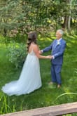 Used this for my wedding we had in the backyard with my dad before he passed away. ordered this last minute, literally surpassed my expectations !!!! What an amazing gown!!! So expensive looking people thought it was from a bridal shop!!!! So beautiful !!! - Karissa G.