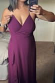 I ordered two dresses from Lulus for a military ball. This is the one I decided to wear. I loved the color and the style! If you're busty, you'll want to reinforce the straps. I ordered this dress in a large based on reviews (there is not much give with the fabric). The day I received the dress, the strap popped when trying it on. I wore the dress for 6 hours, and (for me), my shoulders were sore from the straps holding up the girls all night (I did wear a VS versatile strapless bra). Would still pick and wear this dress again! - Candice S.