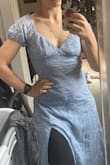 Really nice dress and well made. Only issue was it had some extra thread hanging out the side that I had to cut which made me nervous. It does ride up a little in the bust area, but otherwise, it's beautiful and really flattering for pear-shaped bodies. I'm sure would be great on any body type. - Lucia C.