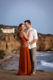 This dress was absolutely perfect for my sunset, cliffside engagement photoshoot in San Diego (photo credit to @wilbutstudios). It was lightweight yet elegant, flowed beautifully, and fit snugly in just the right places. The material was precisely what I was looking for elegant and simple without being overly formal or too reminiscent of a bridesmaid's dress, especially in a solid color. I would definitely choose to wear this again! - Stephanie L.