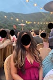 Wore this for my friend's wedding! Beautiful dress! I'm 5'2 so I had to get it hemmed and I would suggest getting it adjusted from the chest area as well. I didn't have time for that, so I just used safety pins to pin cleavage area and breast tape as a "bra". Will definitely wear again after tailoring the chest area. - Elsa Y.