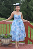 I wore this dress on my graduation and it looked great. I received so many compliments from others at my graduation. The material is very good quality. I love the floral design even more in person. Buy this dress! - Tara S.