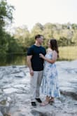 This dress was perfect for my engagement photos! The fabric is good quality and not see through. The only thing that's not perfect is that the straps are a little thin for the heaviness of the dress. But other than that LOVE this dress. - Meghan B.