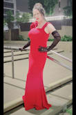 It has always been a dream of mine to wear an elegant, long, red gown to see the opera, Madama Butterfly & sit in the balcony box, just like a famous classic movie. I searched for 2 months for the perfect gown. When I saw this ruffled one-shouldered mermaid dress, I knew it was THEE one. But, I have ALWAYS had a difficult time finding dresses that fit proportionately to my body. I had been waiting to see this opera for at least 25 years, so, I also needed something appropriate for my age. I also loved the back was zipped up all the way. The anticipation of it fitting was nail-biting since I had no backup gown. As soon as I took it out of the package, I could feel the weight of the material, which I was pleasantly surprised by, the color was gorgeous, and the length long, but manageable with heels. BUT, when I tried it on, it was baggy in the waist, which I expected because I ordered an XL in order to fit my chest area. My Mom took the sides in an inch. I felt very elegant walking in this gown. The night was magical! - Jodi L.