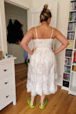 I had every intention of wearing this to the civil ceremony. However, I fell in love with another dress, so I'm wearing this to the dinner party afterwards. Looks and feels amazing, even for someone who has a bit of a belly. The green crocs are obviously the cherry on the cake. - Ana C.