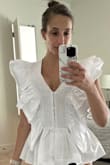 It's super cute! I'm going to try and get an XS when it's back in stock because the small was overwhelming. I got told I looked like the angry dinosaur from Jurassic park - Anna F.