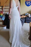 The shape is beautiful. A very boho lace pattern and very pretty. The neckline is a bit low for me and the straps would need to be adjusted on the back. I loved the detail around the straps. - Gabriela O.