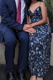 This dress has such a pretty color and print. I loved the adjustable straps. The neck was a little deeper than I'd hoped so maybe more suitable for smaller busts. Overall, loved it; it really does look like the model picture! - Charu T.