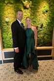 This dress has the wow factor. I purchased it for a formal summer wedding and it was a hit. I received so many compliments from random guests and staff at the hotel as well as the wedding guest. When the bride comes up to you to compliment your dress, you know you've done good. The dress is very comfortable and the green color is stunning. I paired it with gold shoes and long gold earrings. Tied my hair up and I was ready for the evening. - Tracy A.