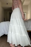 Super cute! Fully lined so you don't see the awkward hemmed lining like you see on a lot of other maxi skirts. I can wear it high-waisted or low waisted. Can't wait to wear it in Hawaii. - Grace F.