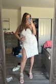 I bought this dress for my graduation. It fits like a glove! I'm curvy and tall. 5'9, 36D, And usually fall between a size 12-14 in dresses. I love that it hugs the right areas and it's good for a larger chest. The length is also great for us taller girls! Classy but sexy! - Jenna Y.