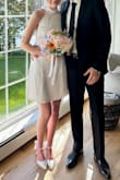 Bought this for my quick elopement and it looked great! Although I did have to have a friend alter it just a bit, because for it being a XS it was still surprisingly a little loose and didn't hug my body the way I wanted it to. After the slight alterations, it was perfect! - Rachel S.