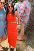 I am obsessed with this two piece! It was a little out of my comfort zone from what I usually wear being short, but the length was great with wedges. It fits perfectly and you don't need a bra. I love love the top and wear it with other skirts/shorts so it's really multi-use. One of my faves for the summer! I may order in blue too. - Jaime V.