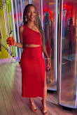 Wore this sexy dress on my vacation on the Virgin Cruise scarlet night. - Trineice C.