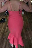 This dress is honestly a very flattering cut. The only reason I didn't choose this for grad is because the color wasn't as neon as I was hoping and because it felt a little too chesty for a graduation with all my family. But I would totally wear this to a party or wedding or whatever! Beautiful dress. - Constanza M.