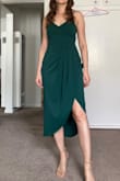 This was the only dress out of 8 dresses I tried that properly fit my body. All the other dresses were too large in the bust but smaller sizes wouldn't have fit my hips. This one fit perfectly on top AND bottom, looked classy and sexy at the same time, and I love the green color. My body type is kind of straight; I'm generally thin but my chest, waist, and hips are all kind of just straight, and it's hard to find formal dresses that fit my small chest but wider waist and hips at the same time. - Kinga B.