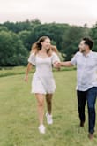 I wore this dress for an engagement photo shoot, but it could totally be dressed down for a more casual event. Great fit, beautiful in the fabric - Julia C.