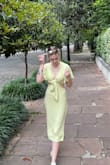 I bought this dress for a trip to New Orleans. It was very breathable and comfortable which was perfect, and overall the fit was good. The biggest downside is while I really liked the green color, it was a bit see-through, even wearing nude colored underwear. I might try wearing it with a slip next time to see if that helps. - Amber S.